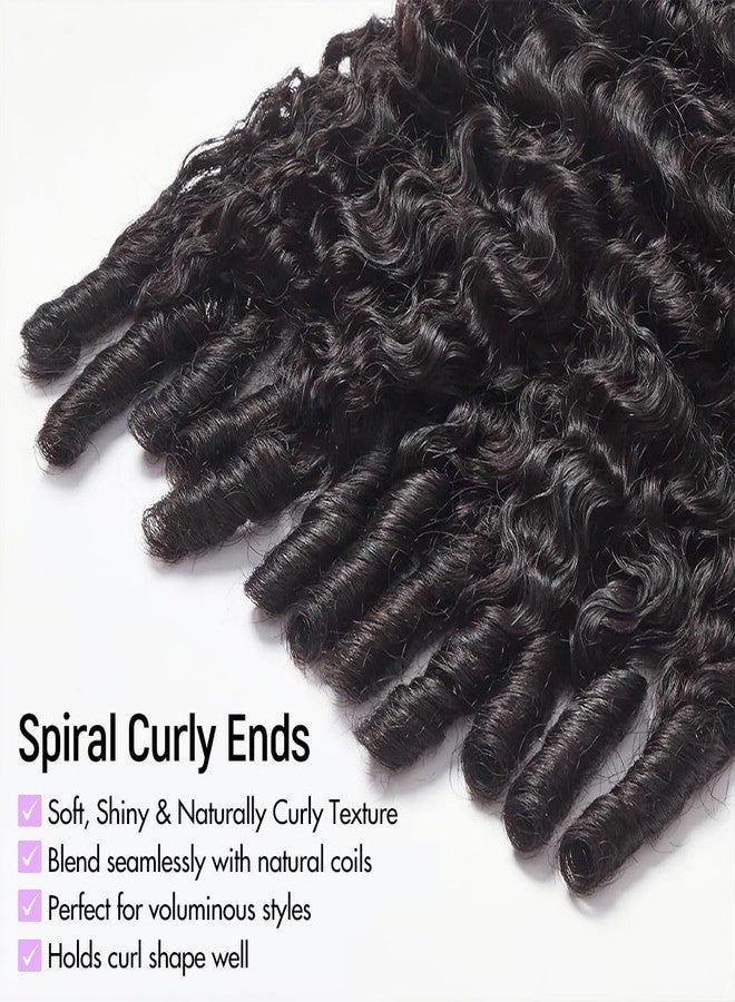 mscoco V Part Wig Human Hair Burmese Curly Glueless Wigs Human Hair Clip In Upgrade U Part Human Hair Wig with Drawstring 180% Density Natural Black 18inch - Image 3